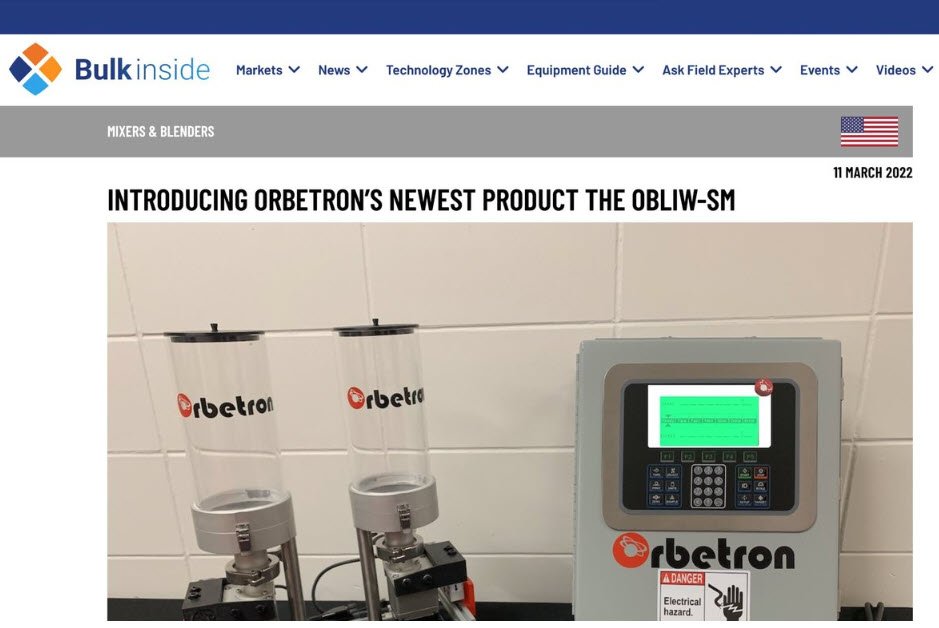 BulkInside Magazine Features Orbetron’s New OBLIW-SM